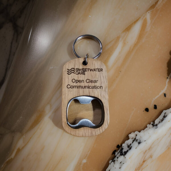 Wooden Bottle Opener Keychain (Personalized)